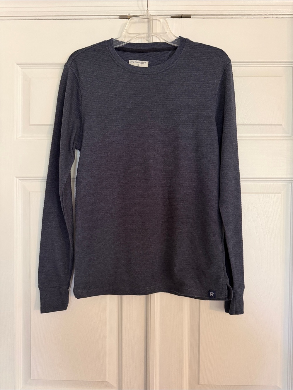 Rockport Men's Long-Sleeve Crewneck Shirt - Charcoal Blue